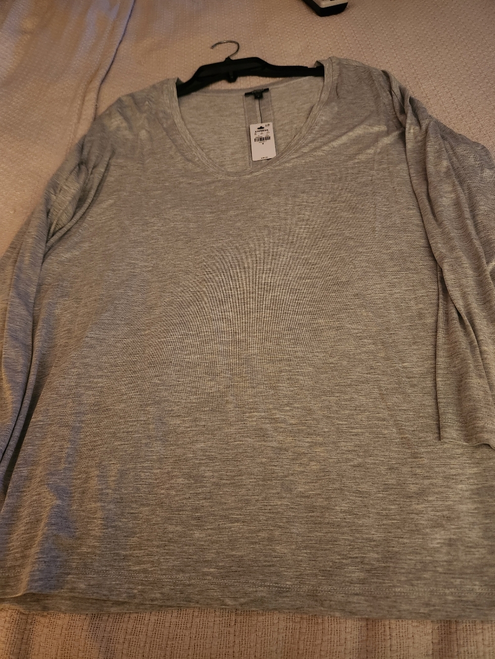 Express Light Gray Long Sleeve Tee